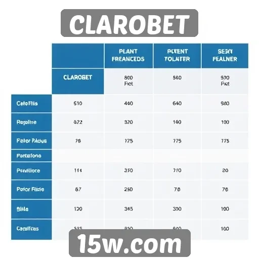 Comparação entre CLAROBET e concorrentes no mercado