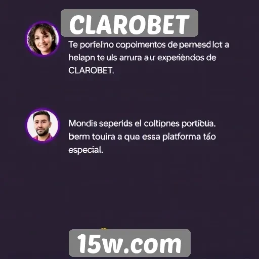Depoimentos de usuários sobre a experiência no CLAROBET
